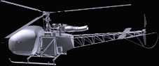 Allouette Flugzeug 3D Modell